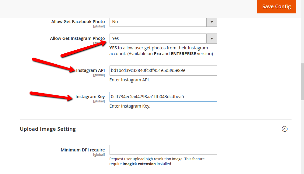 How to enable Instagram on PDC for Magento 2